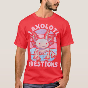 T-shirt i axolotles questions Enfants jeunes adultes rétro