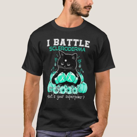 T-shirt I Battle Scleroderma Sensibilisation Chat (Devant)