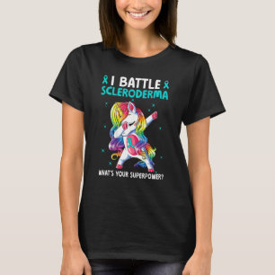 T-shirt I Battle Scleroderma What's Your Superpower Teal R