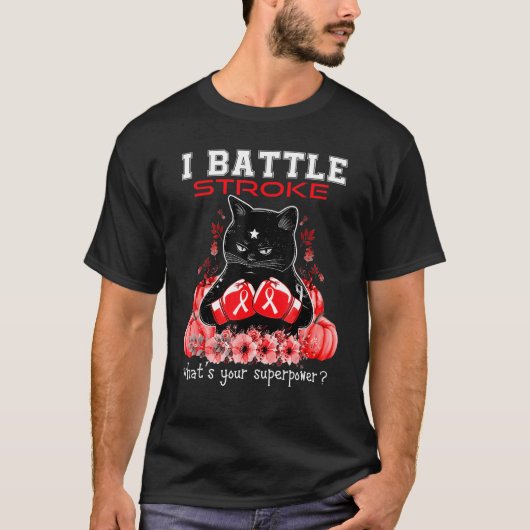 T-shirt I Battle Stroke Awareness Chat (Devant)