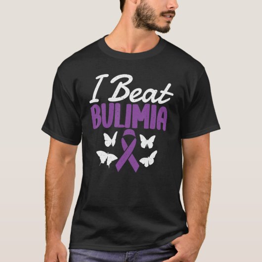 T-shirt I Beat Bulimia Because I Am Strong Women In Pink R (Devant)