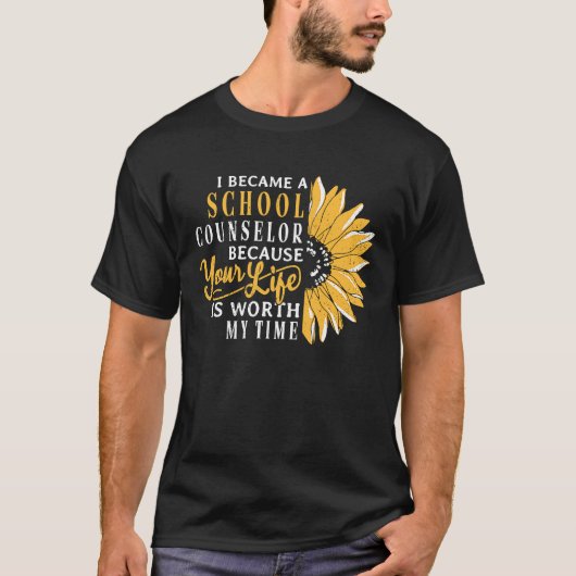 T-shirt I became a school counselor because school teache (Devant)