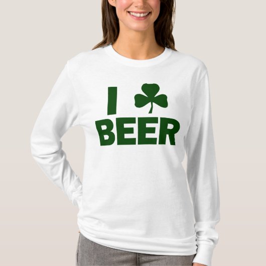 T-shirt I bière de shamrock (Devant)