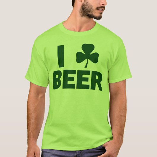 T-shirt I bière de shamrock (Devant)