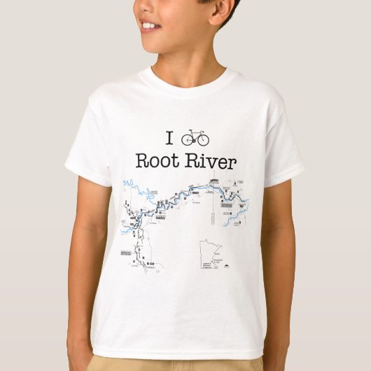 T-shirt I Bike Root River (Devant)