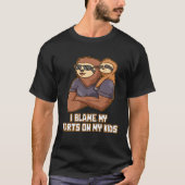 T-shirt I Blame My Farts on My Kids Naughty Daddy Playful (Devant)