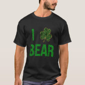 T-shirt I C Bear Patrick's Day Irish Gold Leopard Beer (Devant)
