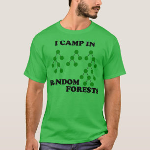 T-shirt I Camp in Random Forêts Green