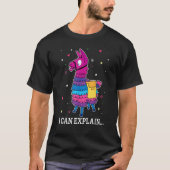 T-shirt I Can Explain Llama   Alpaca Costume  Llamas   (Devant)
