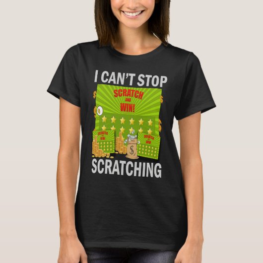 T-shirt I Can't Stop Scratching Men Women Bingo (Devant)