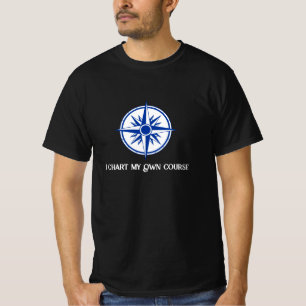 T-shirt "I Chart My own Course" - Compass Black