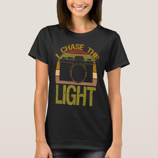 T-shirt I Chase The Light Camera Aperture Focal Length (Devant)