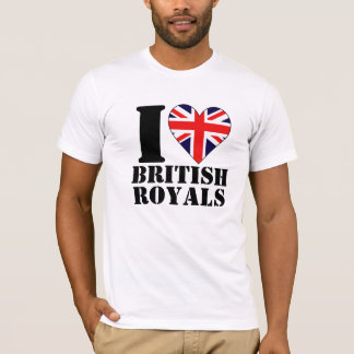 T-shirt I chemise britannique de Royals de coeur