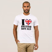 T-shirt I chemise britannique de Royals de coeur (Devant entier)