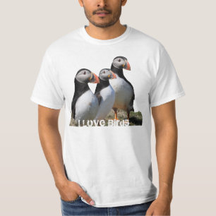 T-shirt I chemise de macareux d'inséparables