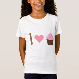 T-Shirt I chemise rose de petits gâteaux de coeur