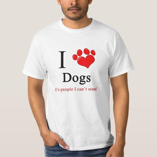 T-shirt I chiens de coeur (Devant)