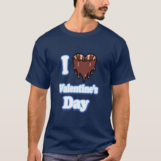 T-shirt I chocolate dipped bacon heart Valentine's Day  (Devant)