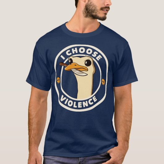 T-shirt I Choose Violence Funny Emu by Tobe Fonseca (Devant)