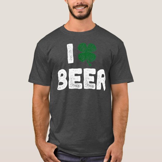 T-shirt I Clover Beer Jour de la Saint Patrick Amant Irlan (Devant)