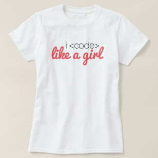 T-shirt I <code> comme une pièce en t de fille