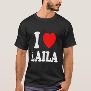 T-shirt I Coeur (Amour) Laila mignonne Couple jumelé Épous