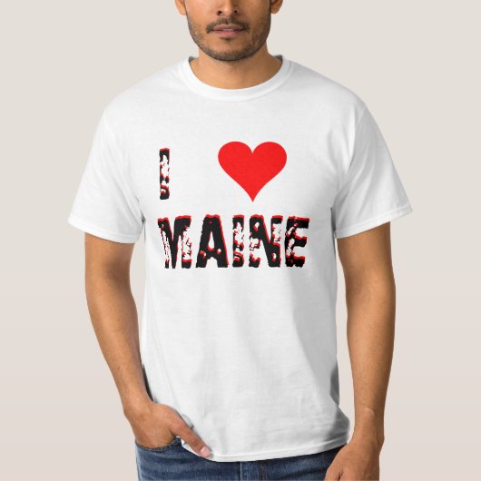 T-shirt I coeur (amour) Maine (Devant)