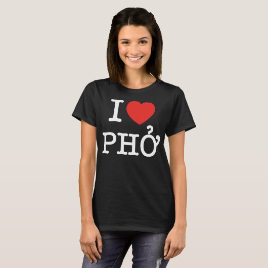 T-shirt I coeur (amour) Pho (Devant entier)