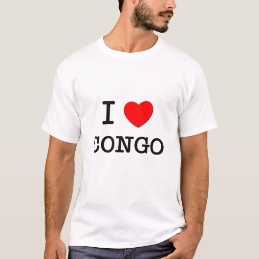 T-SHIRT I COEUR CONGO (Devant)