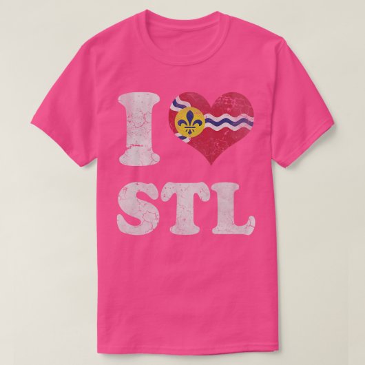 T-shirt I Coeur Drapeau de Saint Louis Missouri (Design devant)