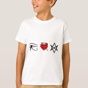 T-shirt I coeur (enserré avec un serpent) Thelema