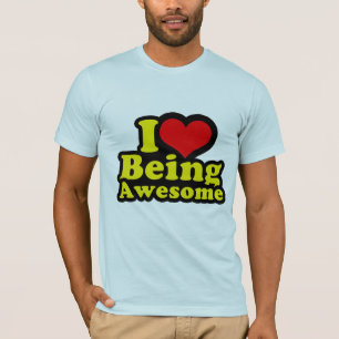 T-shirt I coeur étant impressionnant