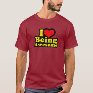 T-shirt I coeur étant impressionnant