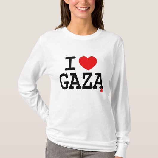 T-SHIRT I COEUR GAZA (Devant)