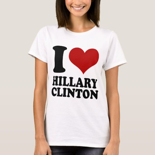 T-shirt I coeur Hillary Clinton (Devant)