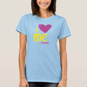 T-shirt I coeur je Pourpre-Jaune