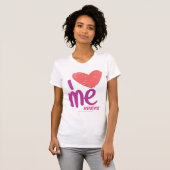 T-shirt I coeur je Rose-Pourpre (Devant entier)