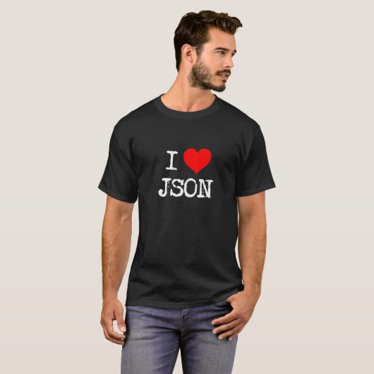 T-shirt I coeur JSON (Devant entier)