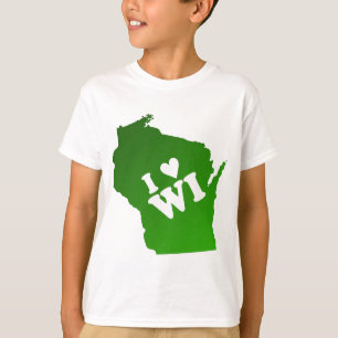 T-shirt I coeur le Wisconsin