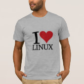 T-shirt I coeur Linux (Devant)