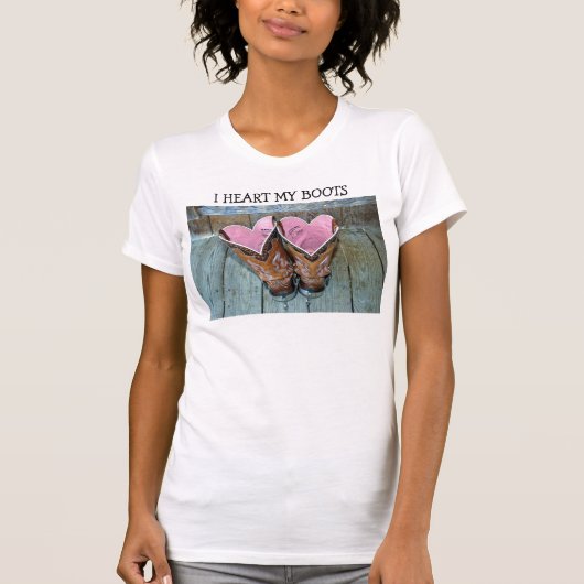 T-shirt I COEUR mes bottes (Devant)