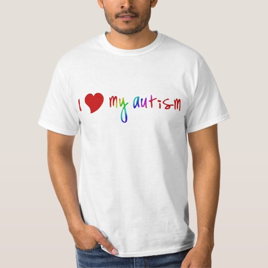 T-shirt I coeur mes chemises d'autisme (Devant)