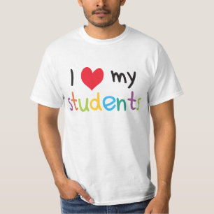 T-shirt I coeur mon amour de professeur d'étudiants