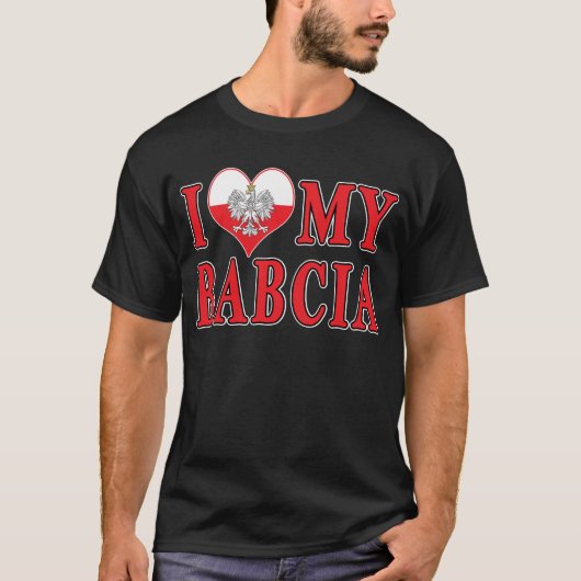 T-shirt I coeur mon Babcia (Devant)
