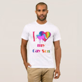 T-shirt I coeur mon fils gai (Devant entier)