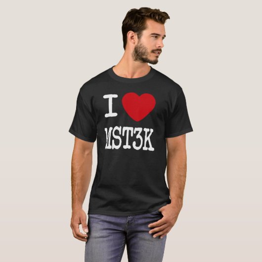 T-shirt I coeur MST3K (noir) (Devant entier)