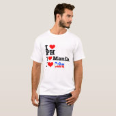 T-shirt I coeur pH, Manille, et Cebu (Devant entier)