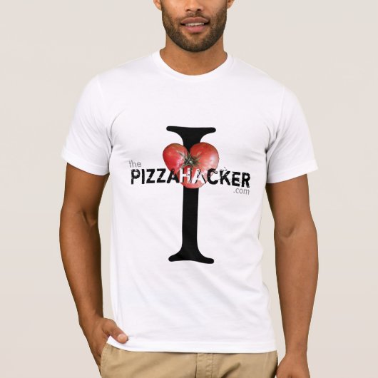 T-shirt I coeur PizzaHacker/fromages ? (Devant)