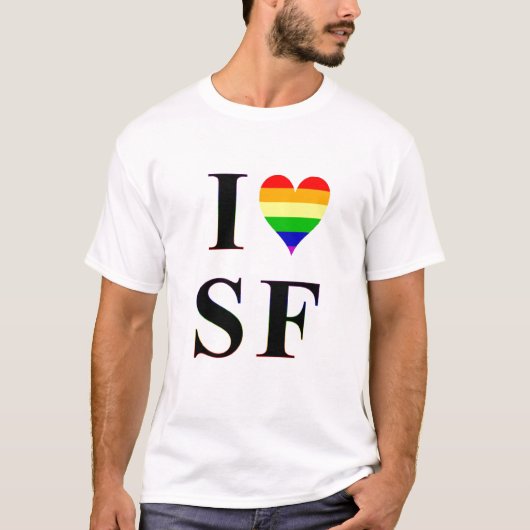 T-shirt I coeur San Francisco d'homosexuel (Devant)
