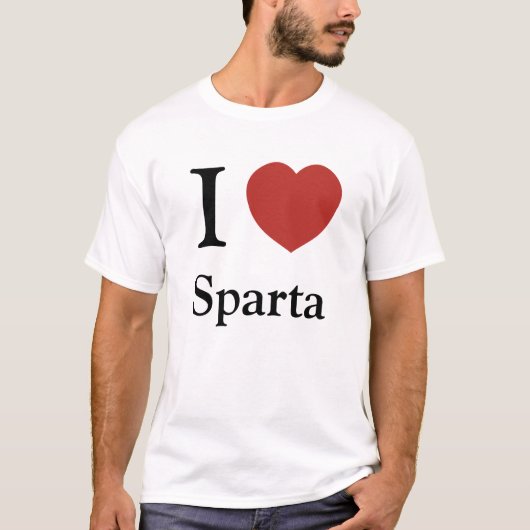 T-shirt I coeur Sparte (Devant)